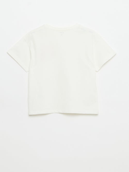 T-shirt com bordado no peito - Kiabi