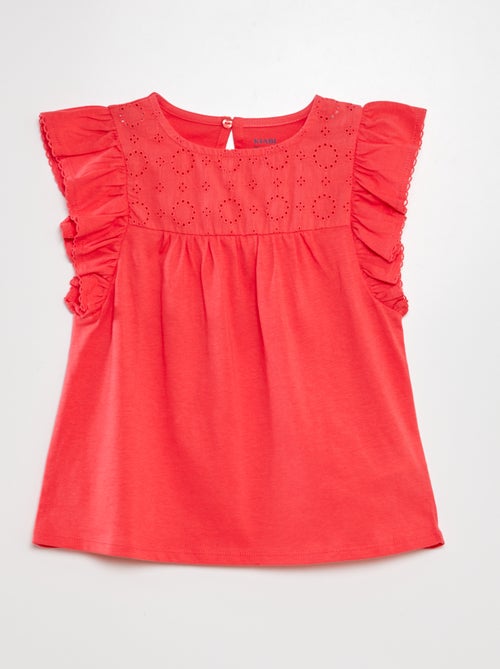 T-shirt com bordado - Kiabi