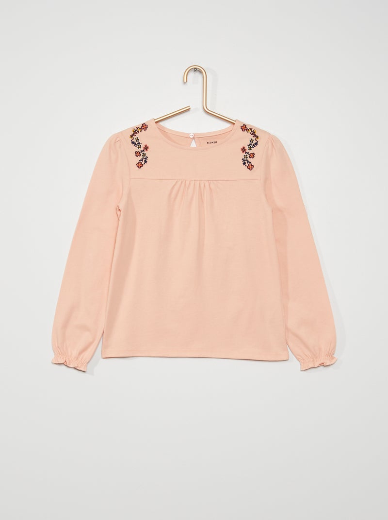 T-shirt com bordados ROSA - Kiabi