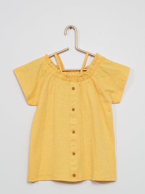 T-shirt com botões - Kiabi