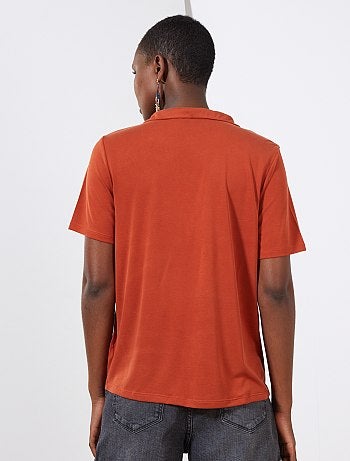 T-shirt com botões - Kiabi