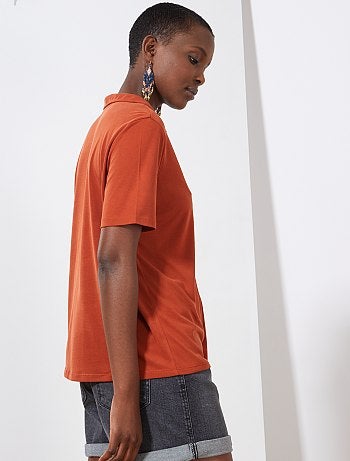 T-shirt com botões - Kiabi