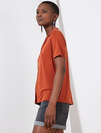 T-shirt com botões - Kiabi