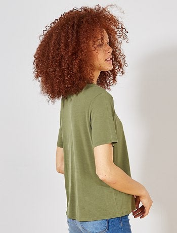 T-shirt com botões - Kiabi