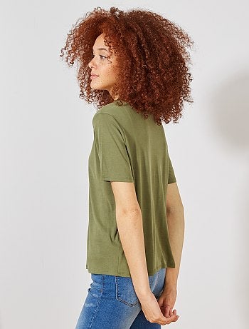 T-shirt com botões - Kiabi