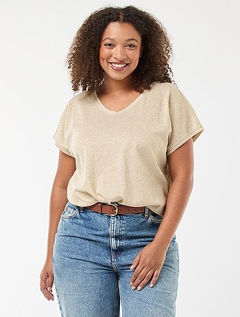 T-shirt com brilhos 'Only Carmakoma'