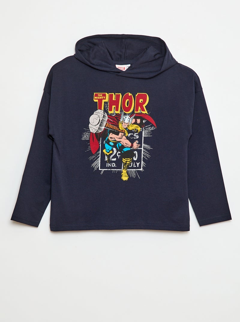T-shirt com capuz 'Avengers' Azul - Kiabi