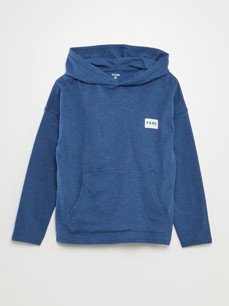 T-shirt com capuz AZUL - Kiabi