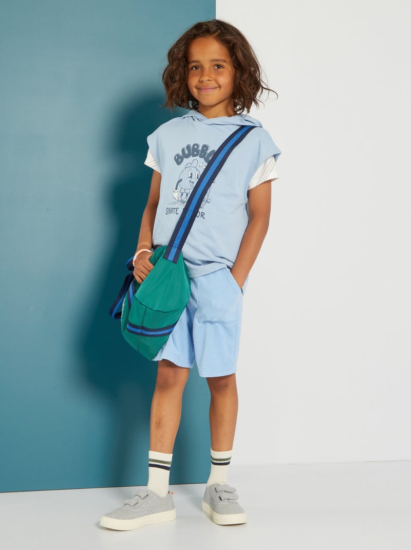 T-shirt com capuz AZUL - Kiabi
