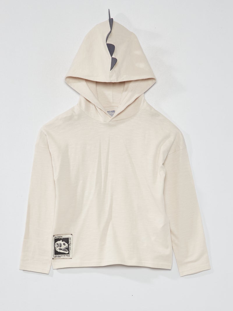 T-shirt com capuz BRANCO - Kiabi