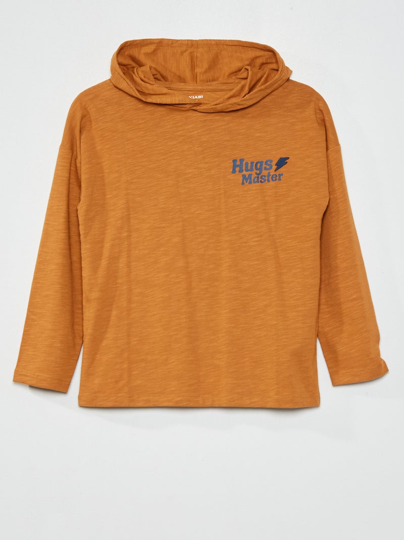 T-shirt com capuz CASTANHO - Kiabi