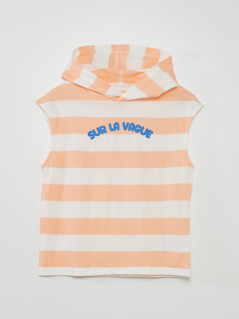 T-shirt com capuz LARANJA - Kiabi