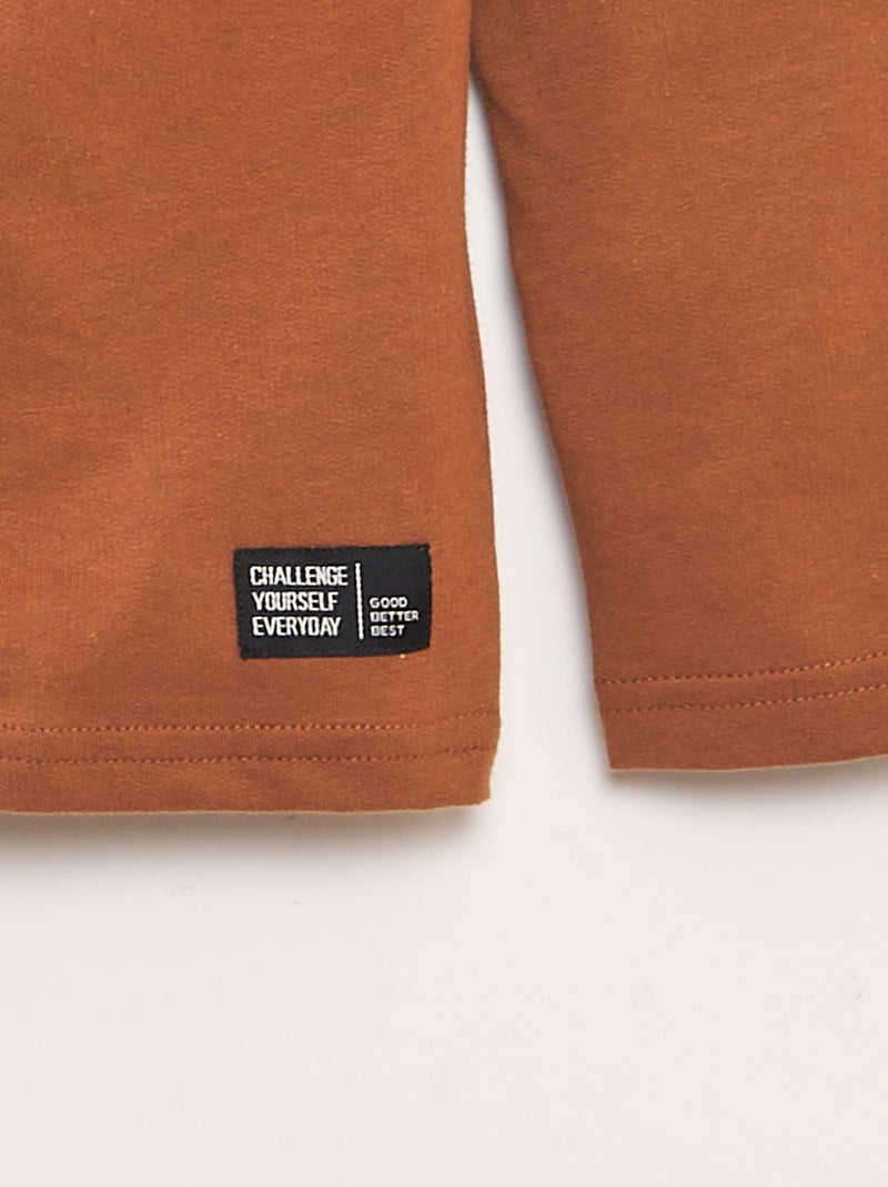 T-shirt com capuz PRETO - Kiabi