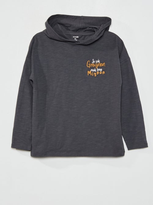 T-shirt com capuz - Kiabi