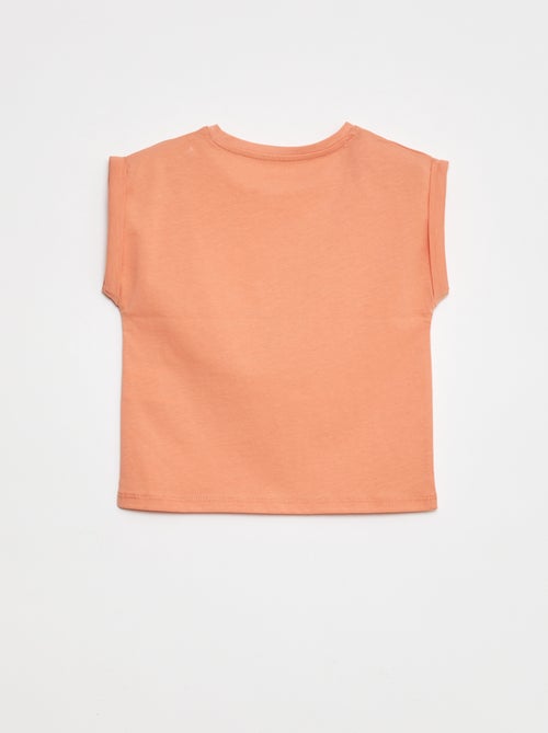 T-shirt com Cavas Curtas Dobradas - Grafik Edition - Kiabi