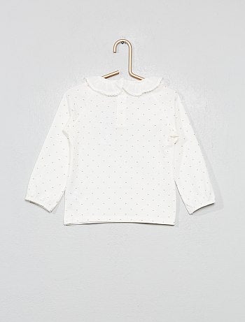 T-shirt com colarinho largo - Kiabi