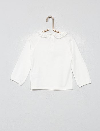 T-shirt com colarinho largo - Kiabi