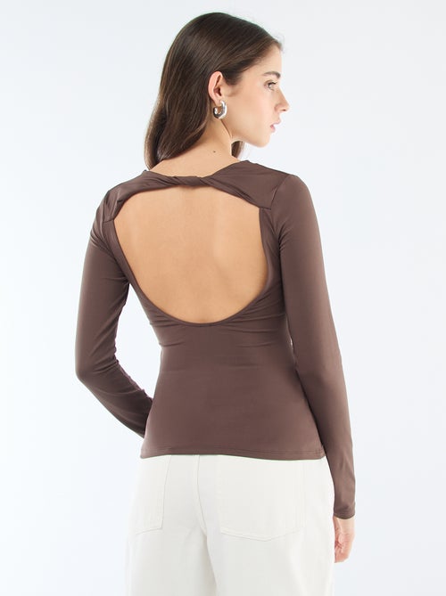 T-shirt com costas abertas - Kiabi