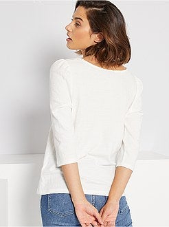 T-shirt com decote cruzado - Kiabi