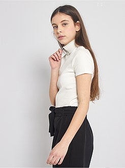 T-shirt com decote de fecho - Kiabi