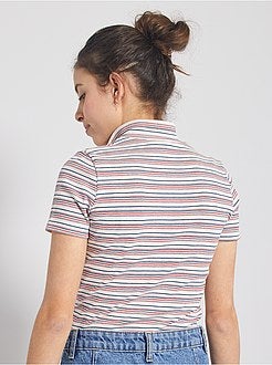 T-shirt com decote de fecho - Kiabi