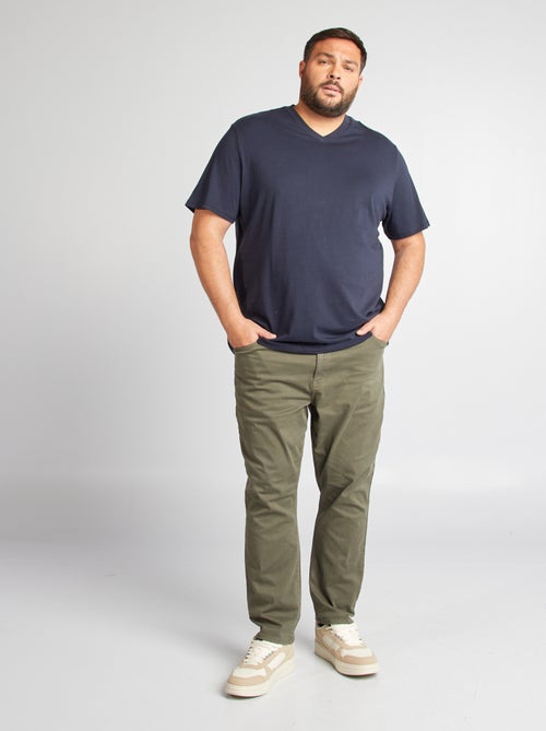 T-shirt com decote em V - Kiabi