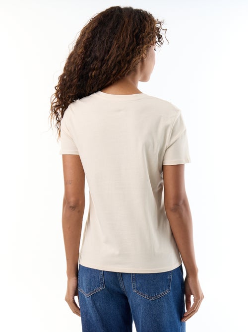 T-shirt com decote em V - Kiabi