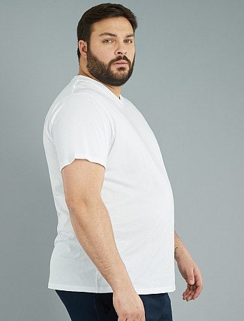 T-shirt com decote em V