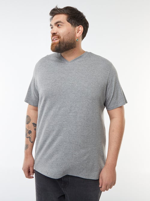 T-shirt com decote em V - Kiabi