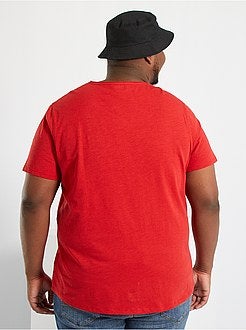 T-shirt com decote em V de conceção ecológica - Kiabi