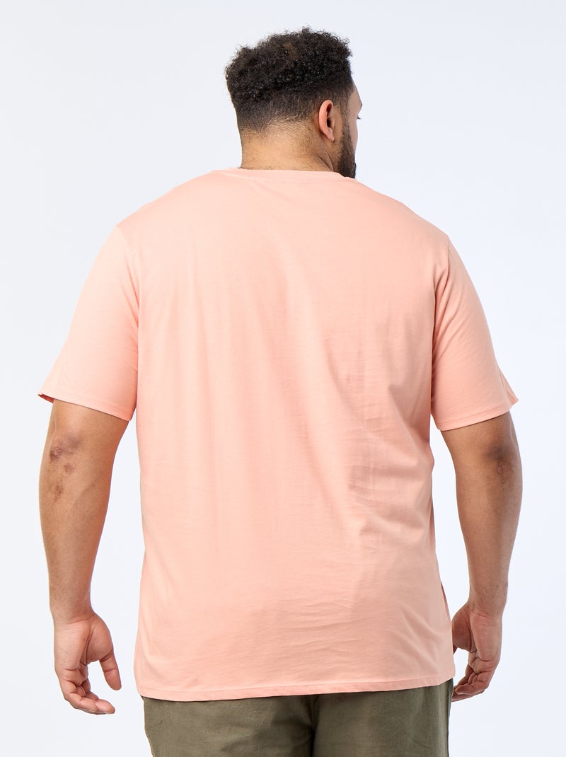 T-shirt com decote em V Laranja - Kiabi