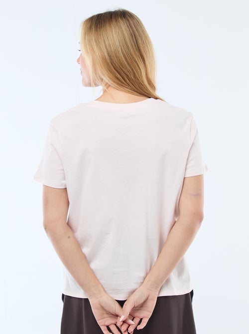 T-shirt com decote em V - Kiabi T-shirt com decote em V - Kiabi