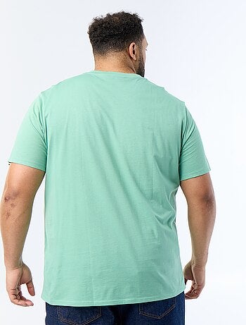 T-shirt com decote em V