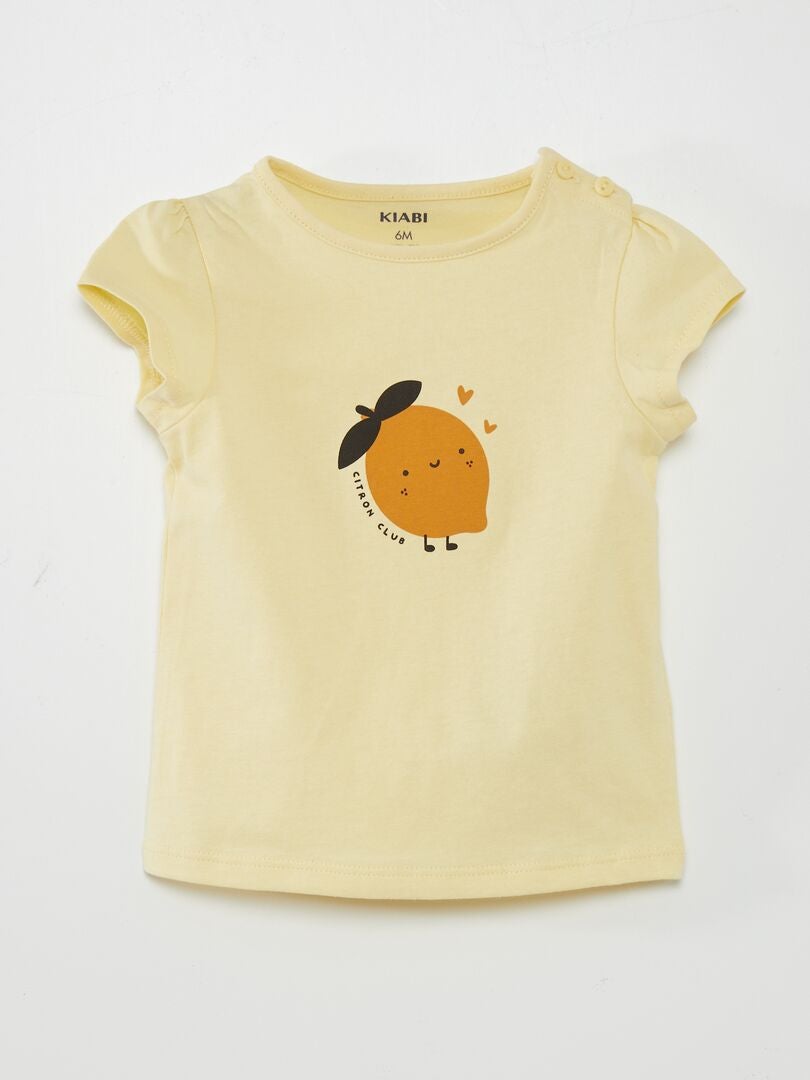T-shirt com desenho - AMARELO - Kiabi - 2.50€