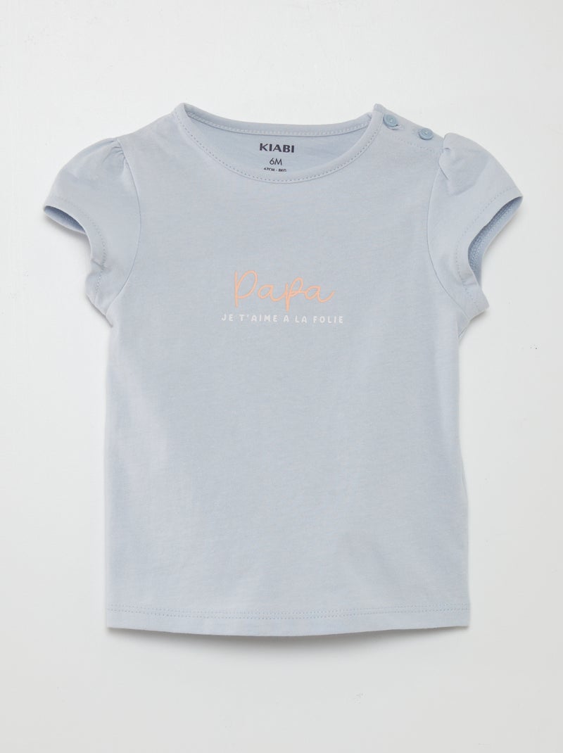 T-shirt com desenho AZUL - Kiabi