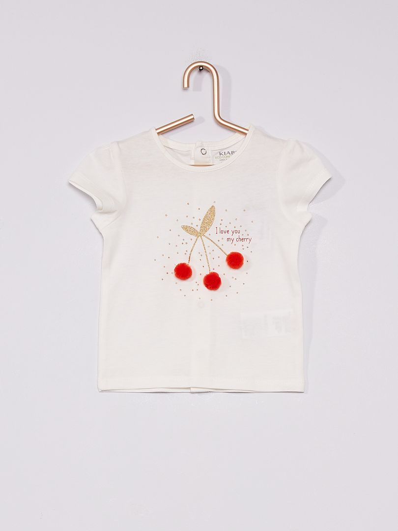 T-shirt com desenho - BRANCO - Kiabi - 6.00€