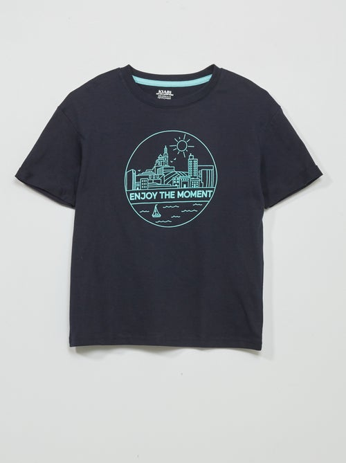 T-shirt com desenho em relevo - Kiabi