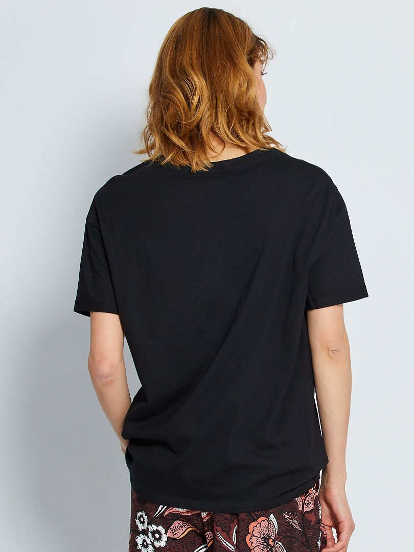 T-shirt com desenho - PRETO - Kiabi - 6.00€