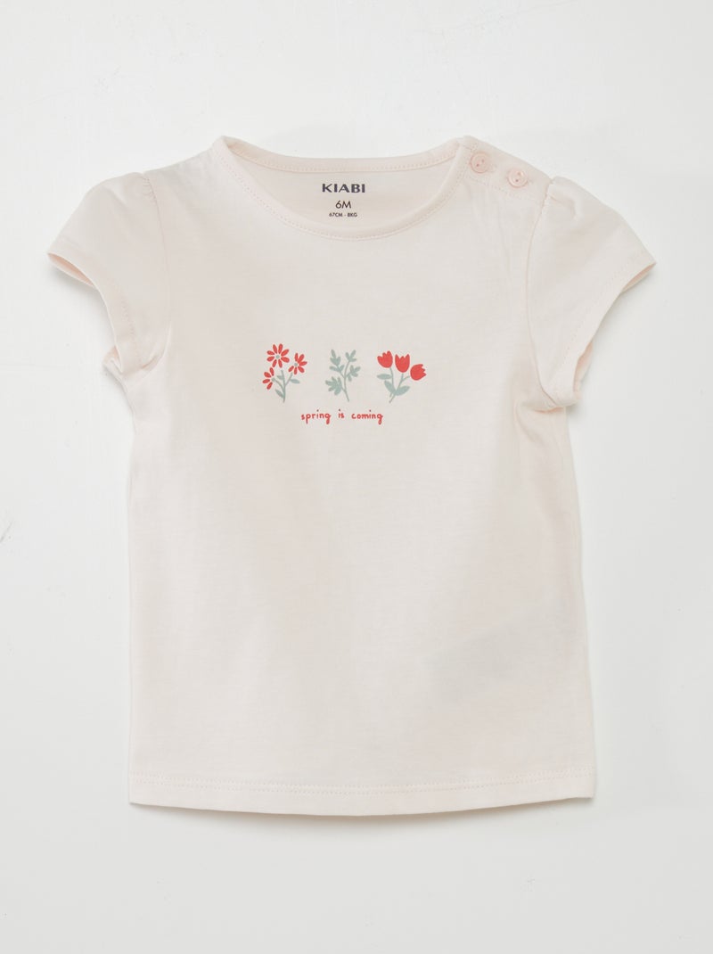 T-shirt com desenho ROSA - Kiabi