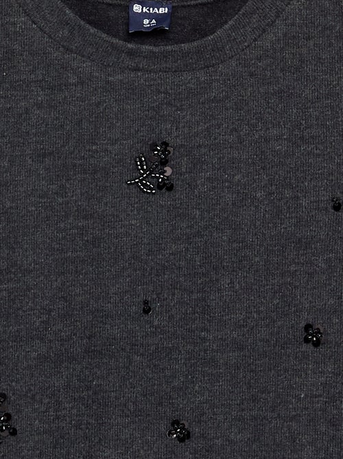 T-shirt com detalhes em pérolas - Kiabi