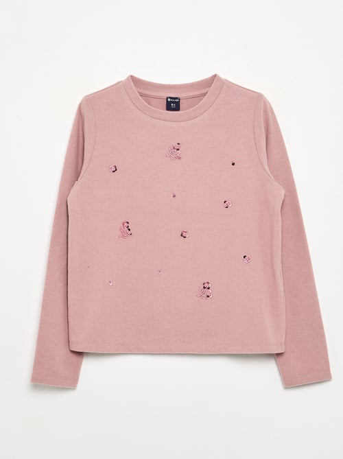 T-shirt com detalhes em pérolas - Kiabi