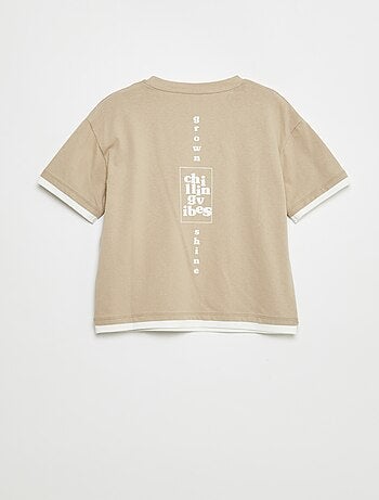 T-shirt com efeito 2 em 1