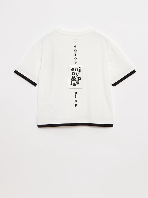 T-shirt com efeito 2 em 1 - Kiabi