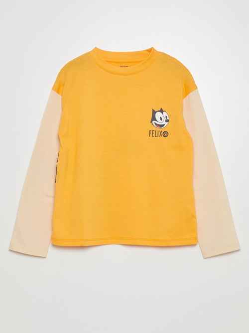 T-shirt com efeito 2 em 1 'O Gato Félix' - Kiabi