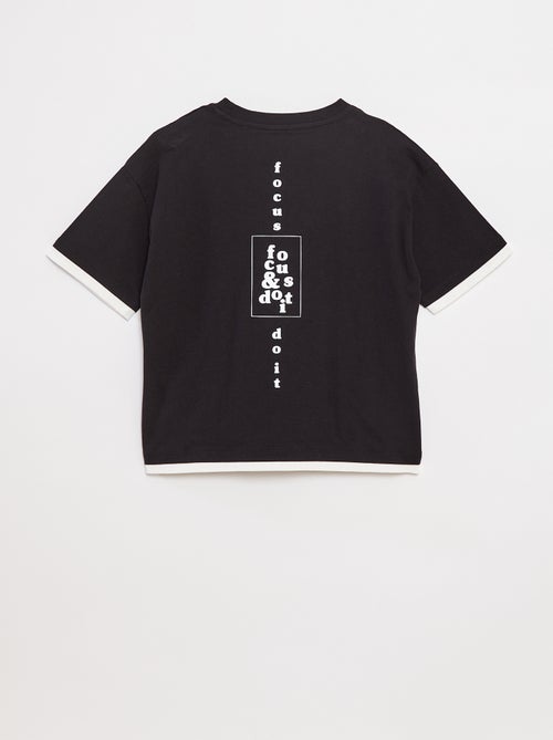 T-shirt com efeito 2 em 1 - Kiabi