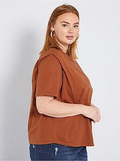 T-shirt com efeito ombreiras - Kiabi