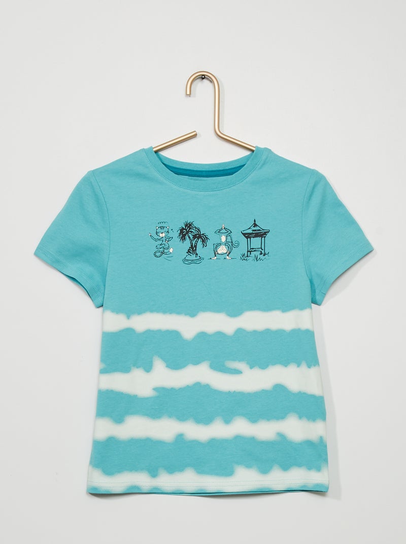 T-shirt com efeito 'Tie and Dye' AZUL - Kiabi