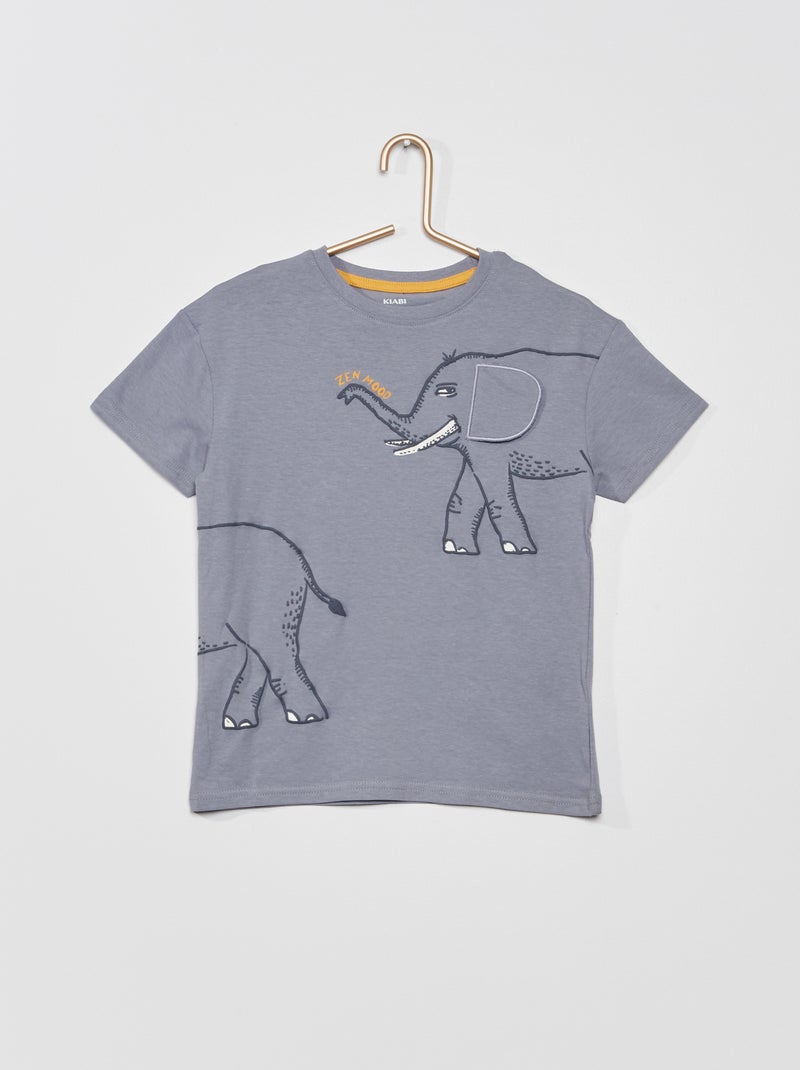T-shirt com estampa AZUL - Kiabi
