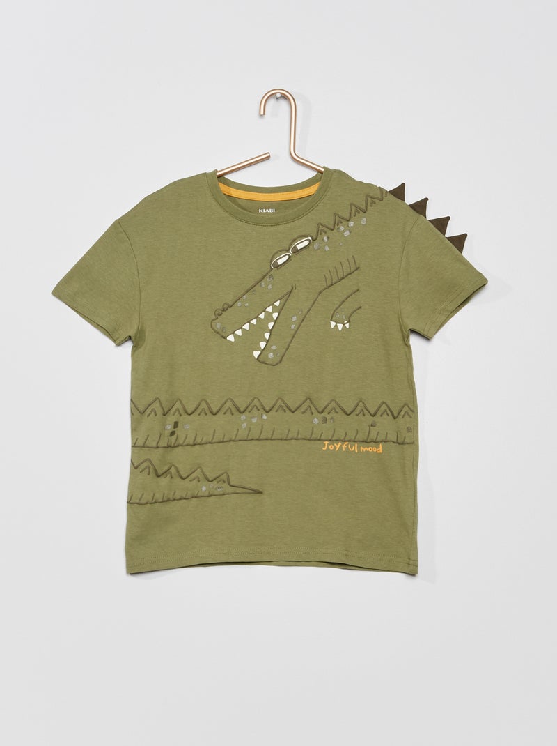 T-shirt com estampa CAQUI - Kiabi