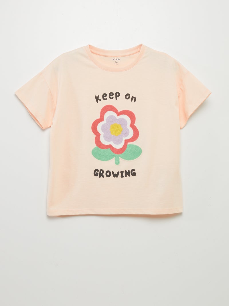 T-shirt com estampa de manga curta ROSA - Kiabi